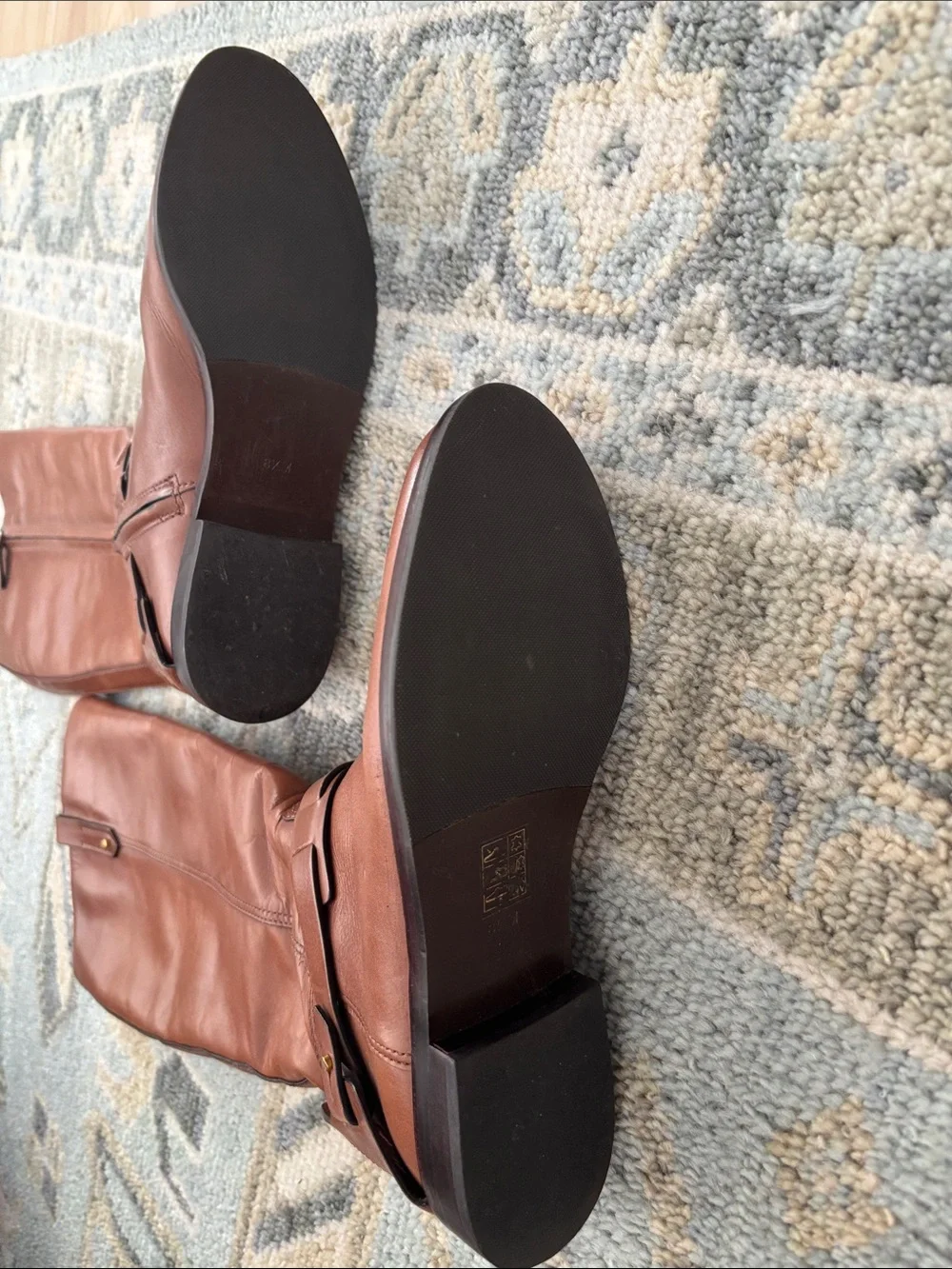 Tory Burch Chestnut Leather Tall Riding Boots